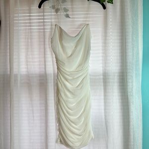 White, Clear Strap, Fashion Nova, White Mesh Mini Dress, Size Small